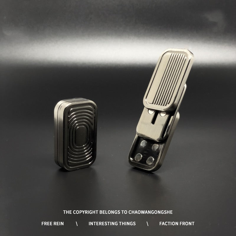 Alloy Three-Layer Push Card Fidget Toy with N52 Magnets