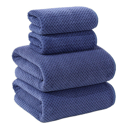 Coral Fleece 4-Piece Bath Towel Set | 8 Bold Colours | Soft & Absorbent