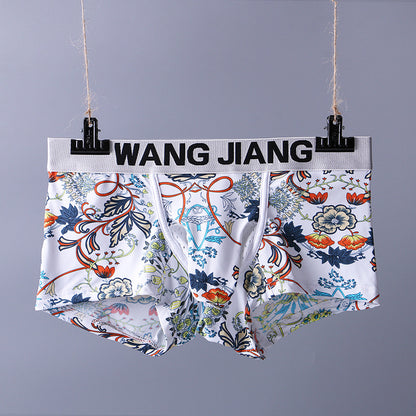 Men's Ice Silk Printed Boxer Briefs – Soft Nylon Knit Underwear 20 Designs