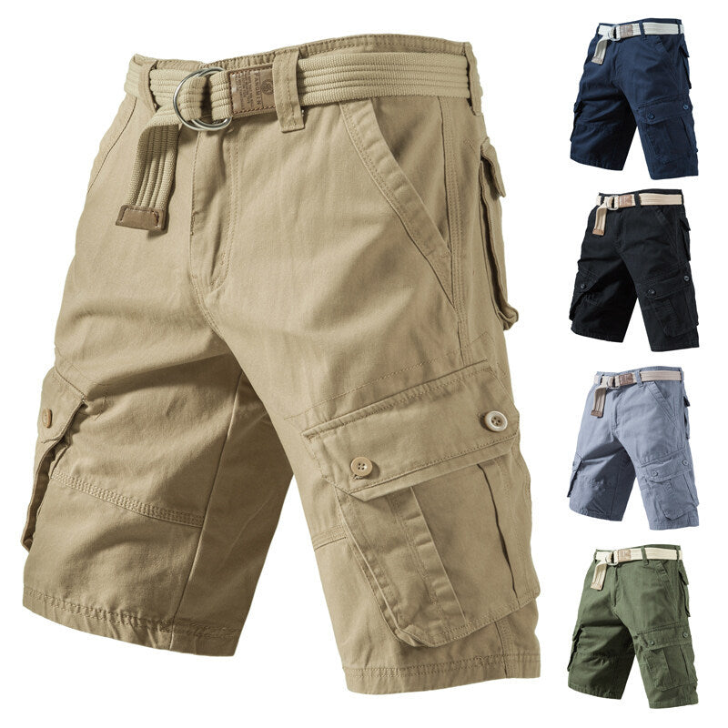 Men's Loose Cargo Shorts with Pockets