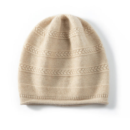 Women's Plaid Cashmere & Velvet Closed-Back Hat | Warm Winter Cap
