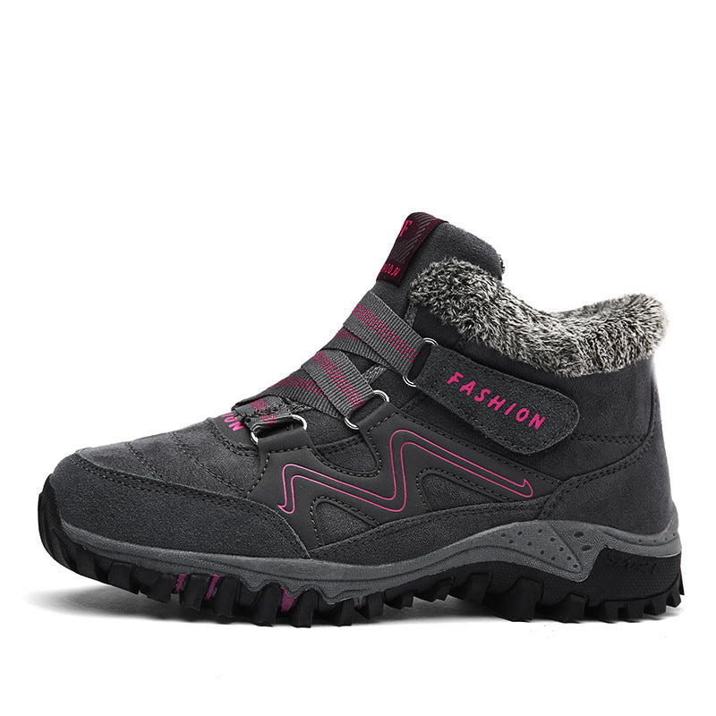 Fleece-Lined Martin Boots – Plush Lining, Elastic Band, Round Toe | Unisex | EU 35–48