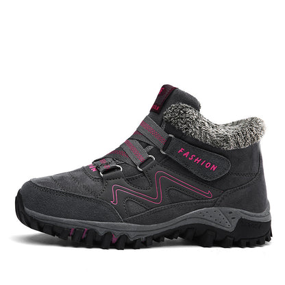 Fleece-Lined Martin Boots – Plush Lining, Elastic Band, Round Toe | Unisex | EU 35–48