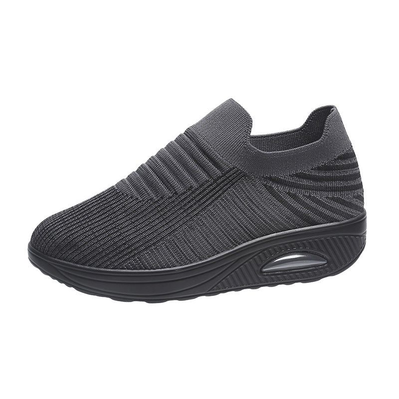 Women's Mesh Wedge Heel Trainers | Breathable Colour Block Shoes
