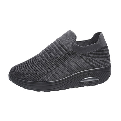 Women's Mesh Wedge Heel Trainers | Breathable Colour Block Shoes