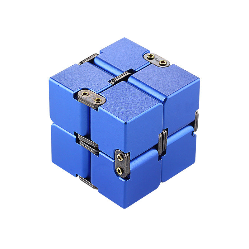 Premium Aluminium Alloy Infinite Cube Fidget Toy | Metal Desk Toy
