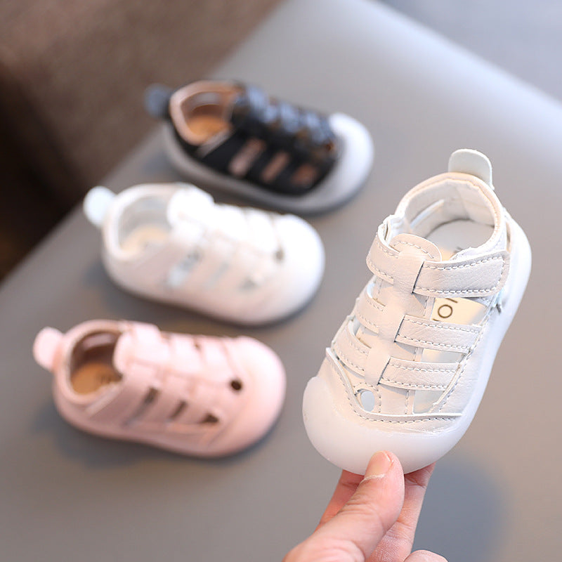 Baby & Toddler Striped Sandals – Velcro Infant Shoes