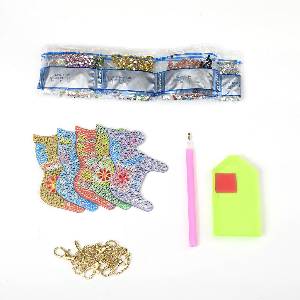 Diamond Painting Horse Keychain Set of 5 | Nordic Acrylic Pendant | JP Collections