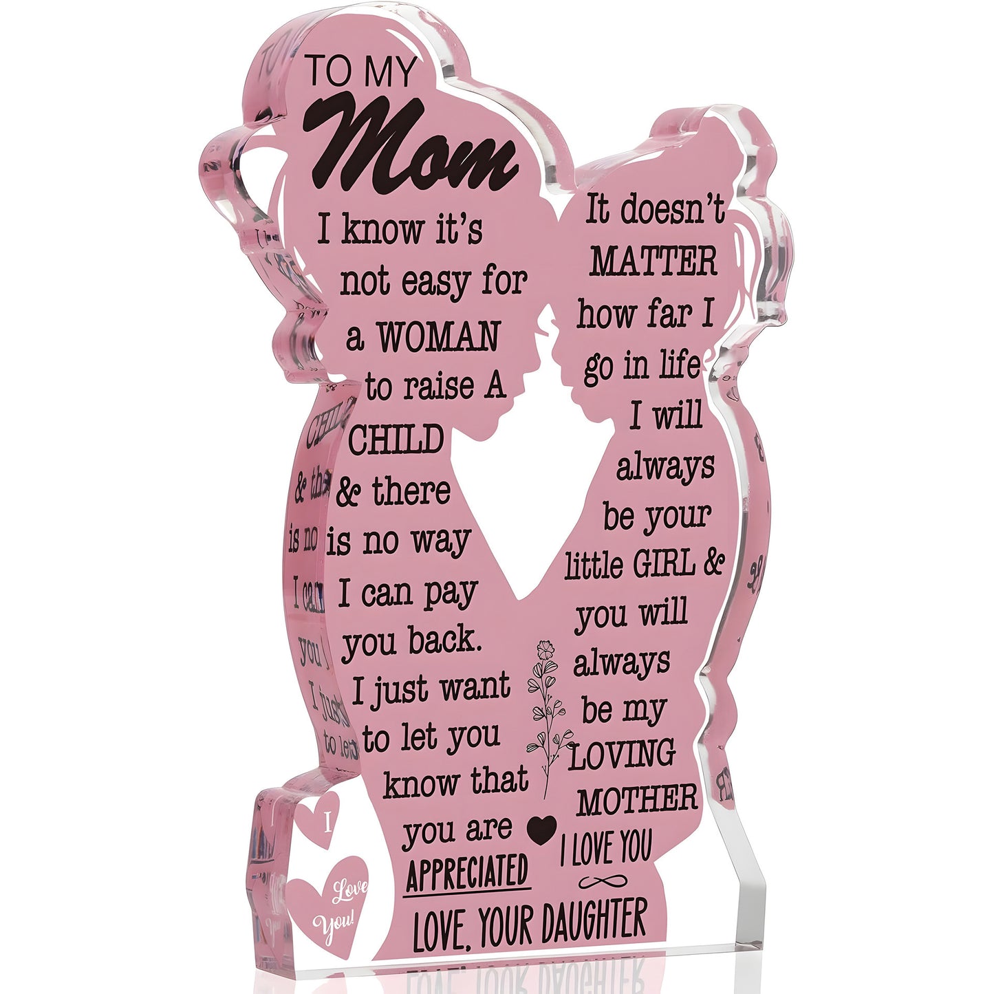 Acrylic Family Ornament Gift Plaque | Mother's & Father's Day