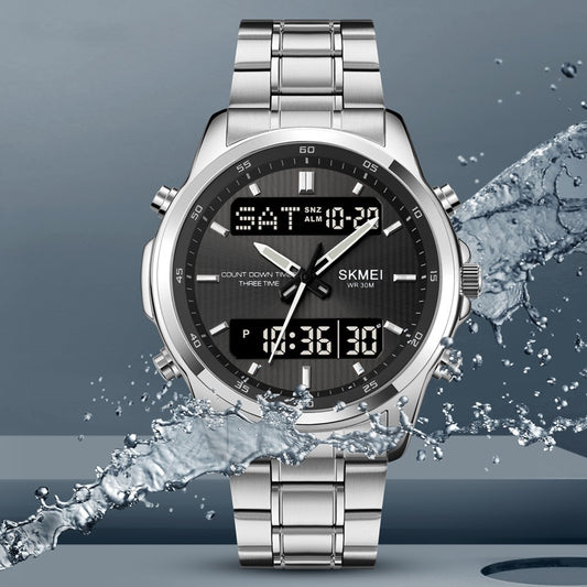 Men’s Dual Display Sport Watch – 53mm, Japanese Movement, Stopwatch & Alarm