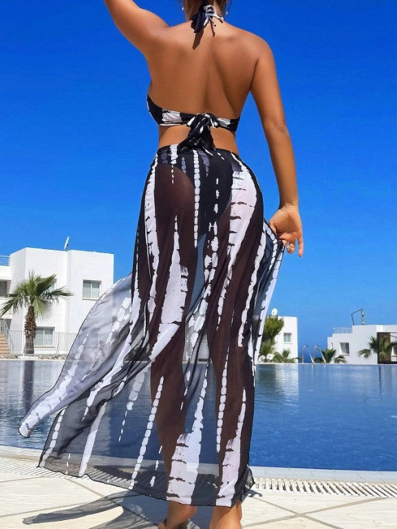 Women's Printed Bikini 3-Piece Set | Quick-Dry High-Stretch Swimwear