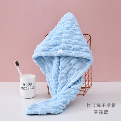 Coral Fleece Hair Drying Cap & Headscarf | Premium Velvet | 19 Colours