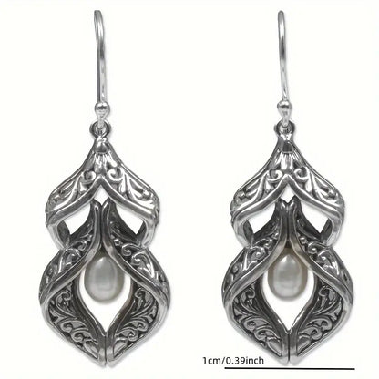 Bohemian Carved Pearl Earrings For Women
