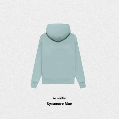 Women's Fleece-Lined Cotton Hoodie | Solid Colour Pullover Sweatshirt