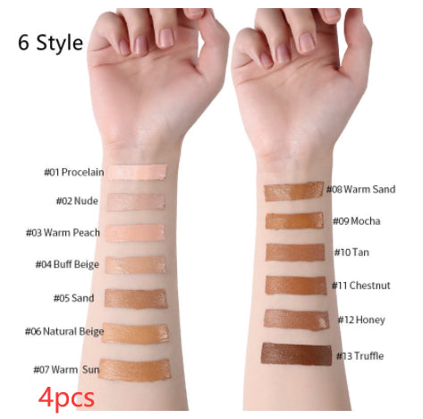 Oil-Control Liquid Foundation & Concealer – 13 Shades, Multi-Pack