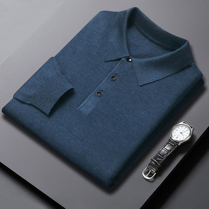 Men's Polo Neck Knitted Sweater | 10 Colours