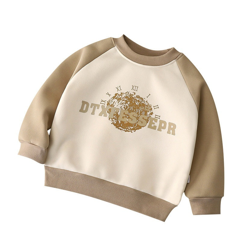 Children's Cartoon Fleece Pullover Sweatshirt | Thickened Winter Top