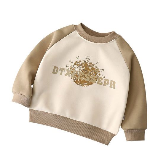 Children's Cartoon Fleece Pullover Sweatshirt | Thickened Winter Top