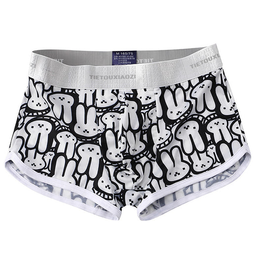 Men's Ice Silk Animal Print Boxer Briefs – Quick-Dry Breathable 5 Colours