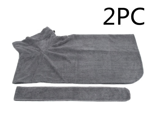 Microfibre Dog Bathrobe | Super Absorbent Quick-Dry Coat with Hook & Loop