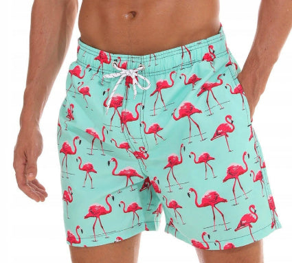 Men's Printed Cropped Beach Shorts