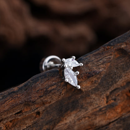 Micro-Set Zircon Ear Cuff | Minimalist Stainless Steel Single Ear Stud