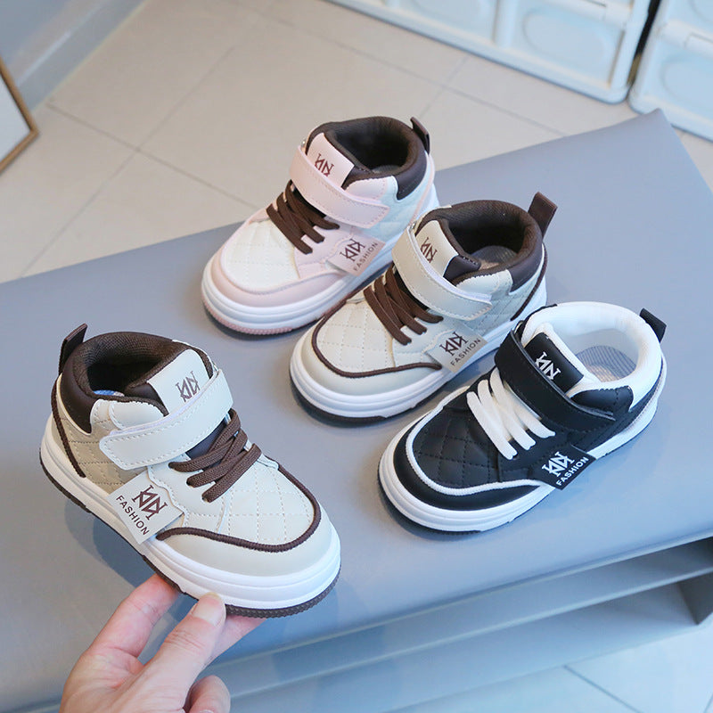 Children's High-Top Velcro Trainers | Casual Kids Sneakers