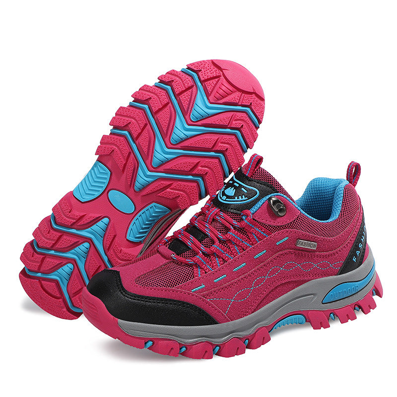 Breathable PU Mesh Low-Top Hiking Trainers - PHYLON Midsole Lace-Up