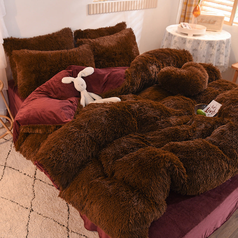 Luxury Thick Fleece Duvet Cover Set | Warm Plush Bedding