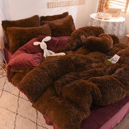Luxury Thick Fleece Duvet Cover Set | Warm Plush Bedding