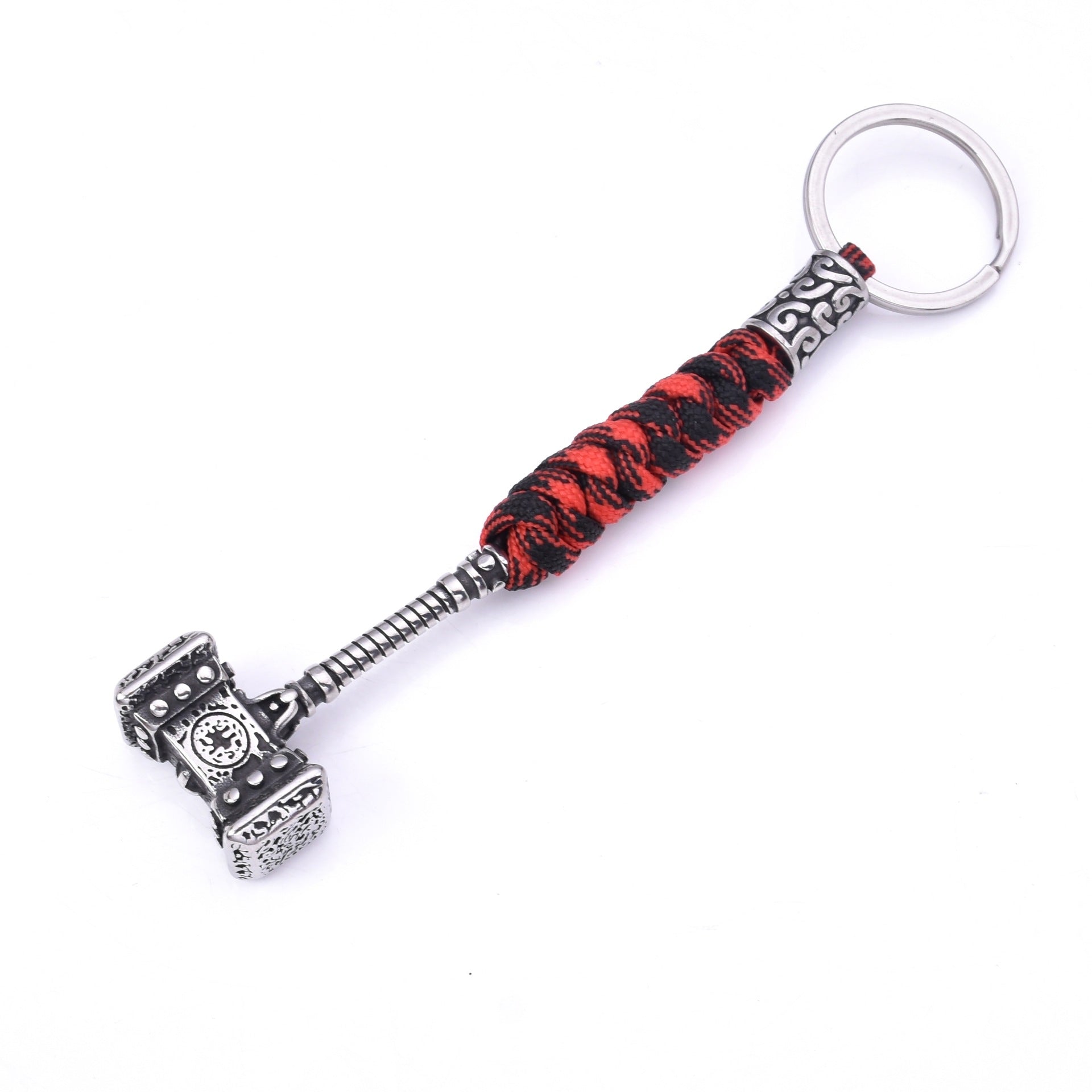 Handmade Woven Paracord Keychain | Steel Hammer Buckle | 7 Colours
