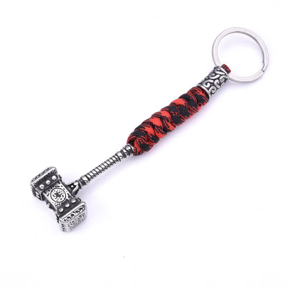 Handmade Woven Paracord Keychain | Steel Hammer Buckle | 7 Colours