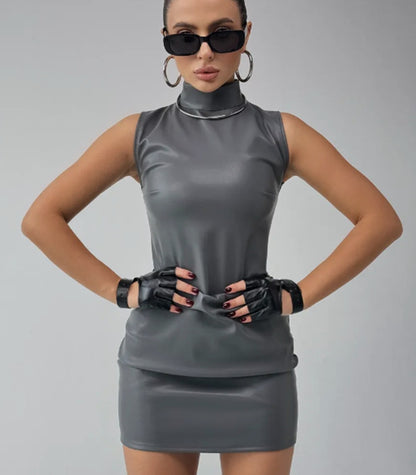 Women's Faux Leather Bodycon Mini Skirt - JParker Collections