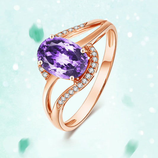 High-end Sophisticated 18K Rose-gold Plated Ring For Women