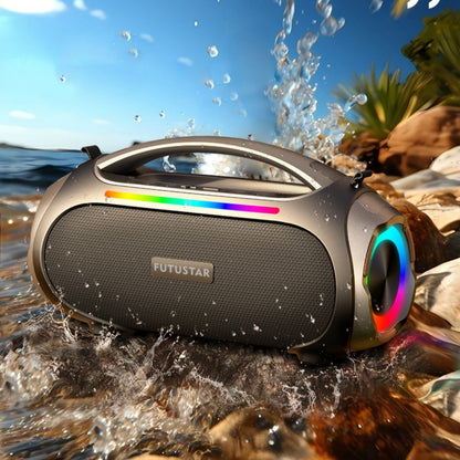 60W Portable Waterproof Bluetooth Speaker with LED Light
