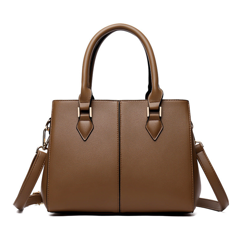 Women's Large-Capacity PU Crossbody Bag | Multi-Pocket | Black & Khaki
