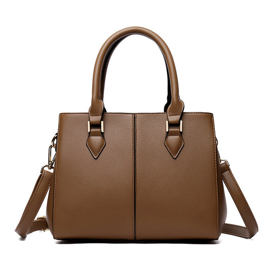 Women's Large-Capacity PU Crossbody Bag | Multi-Pocket | Black & Khaki