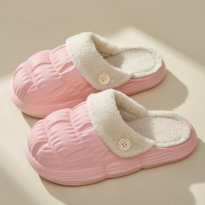 Unisex Faux Fur Lined EVA Slippers | Warm Non-Slip Indoor Shoes