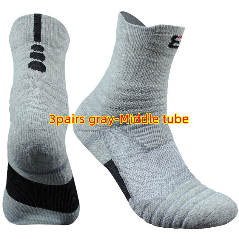 Unisex Cotton Socks Short & Mid Tube – Black White Grey Multi-Pack