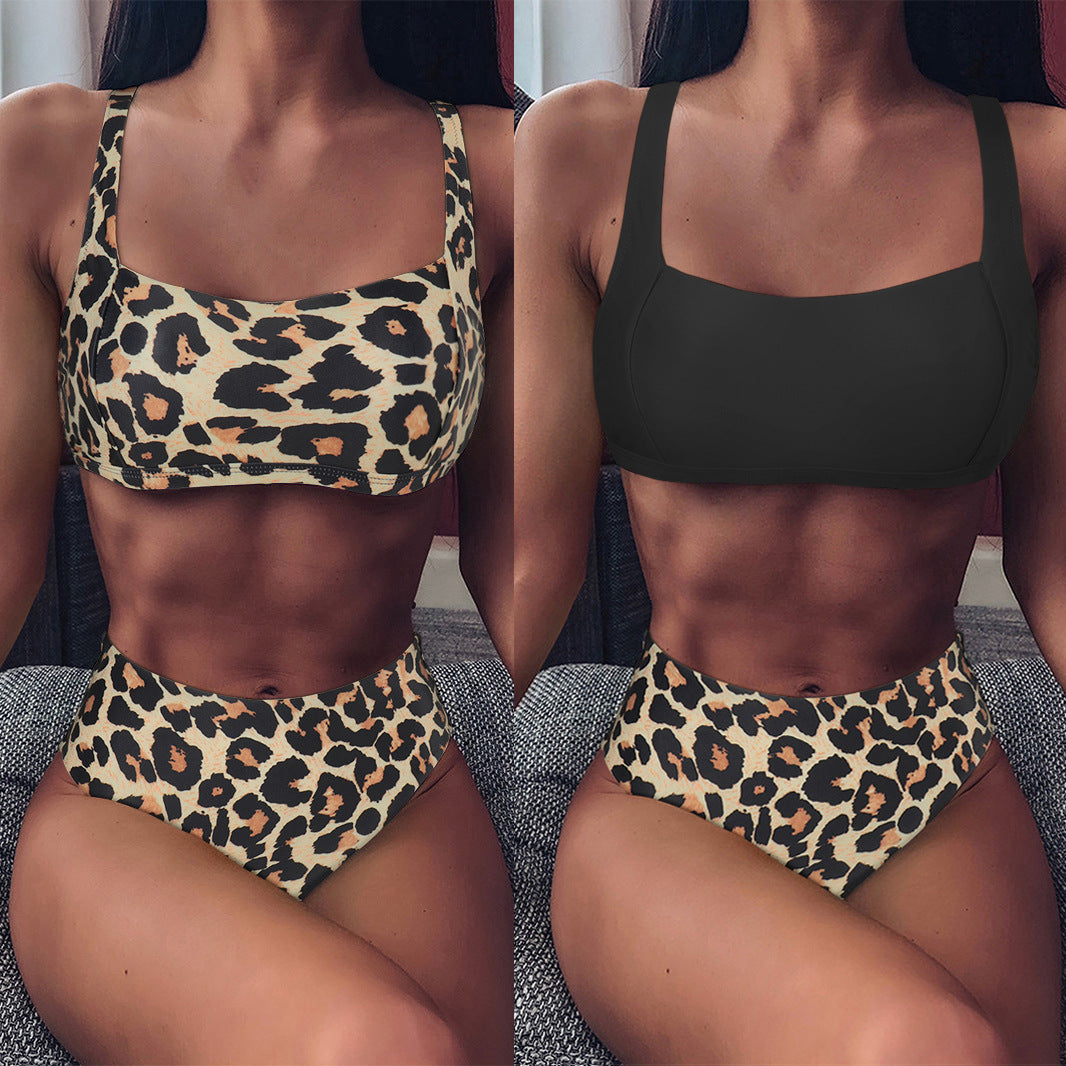 Women's High-Waist Bikini Set – 22 Colours, Bra & Shorts
