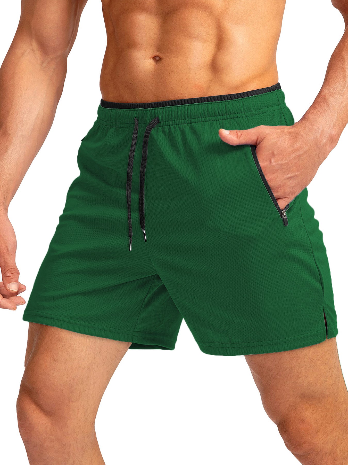 Men's Quick-Dry Running Shorts | Belt & Zipper Pocket Lightweight S-3XL