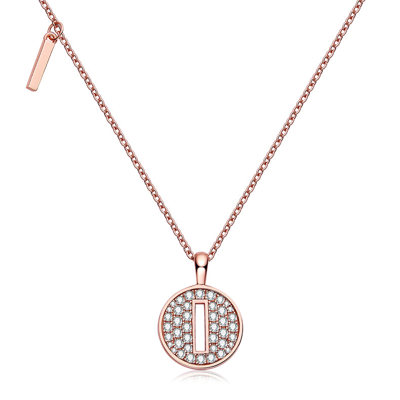 S925 Silver Moissanite Initial I Pendant Necklace