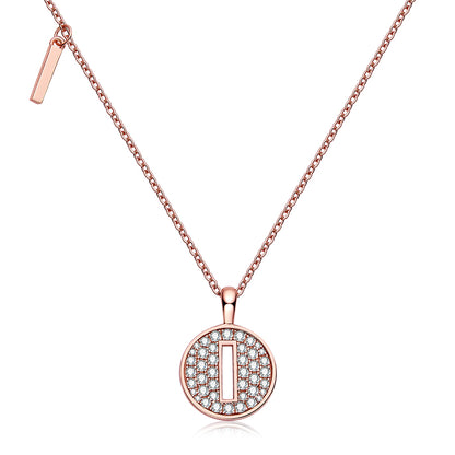 S925 Silver Moissanite Initial I Pendant Necklace