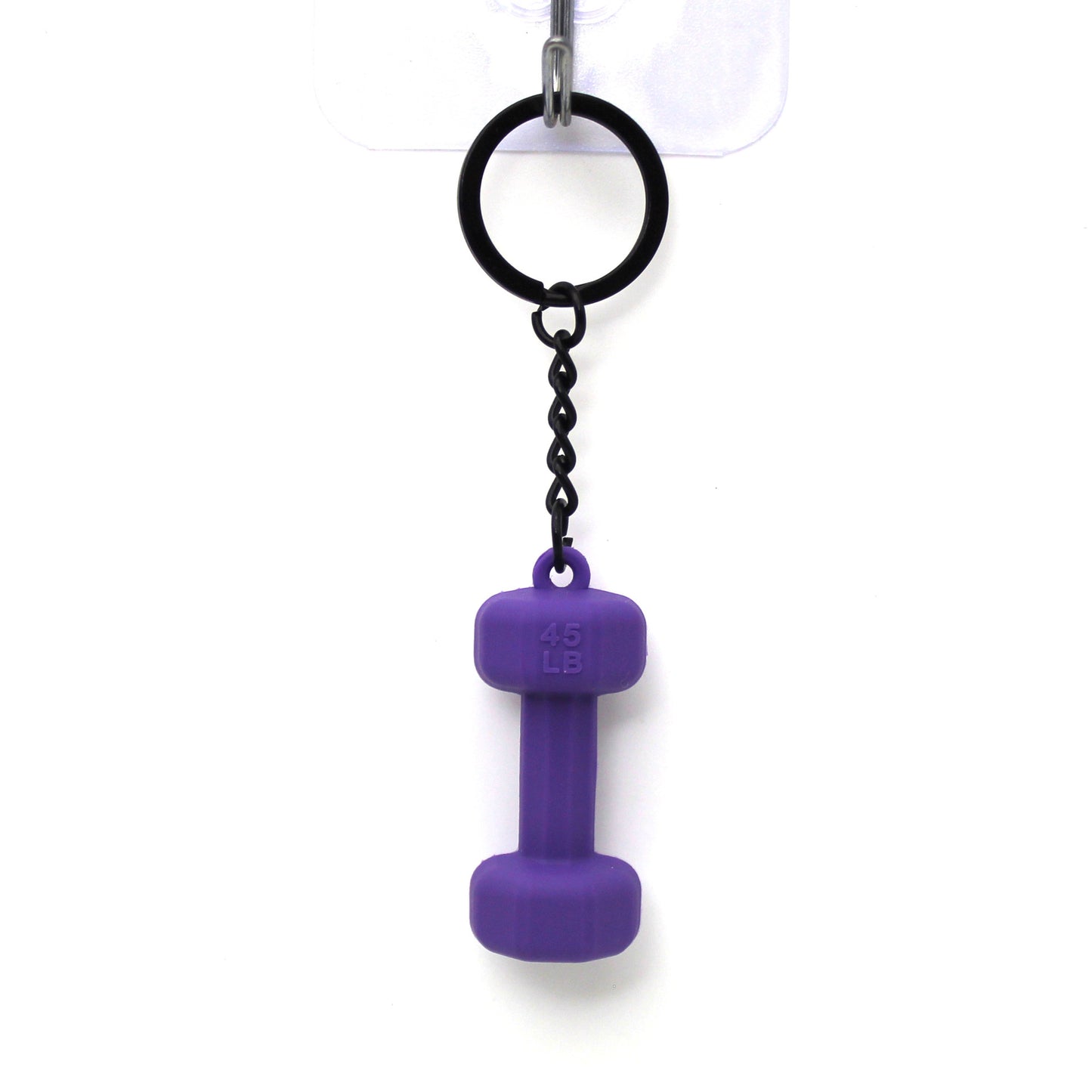 Rubber Dumbbell Keychain | Novelty Gym Charm | 10 Colours