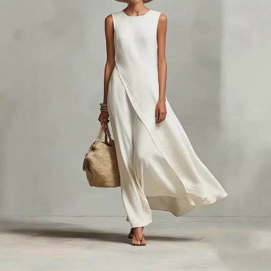 Women's Sleeveless Flared Hem Maxi Dress | 3 Colours | XS–3XL
