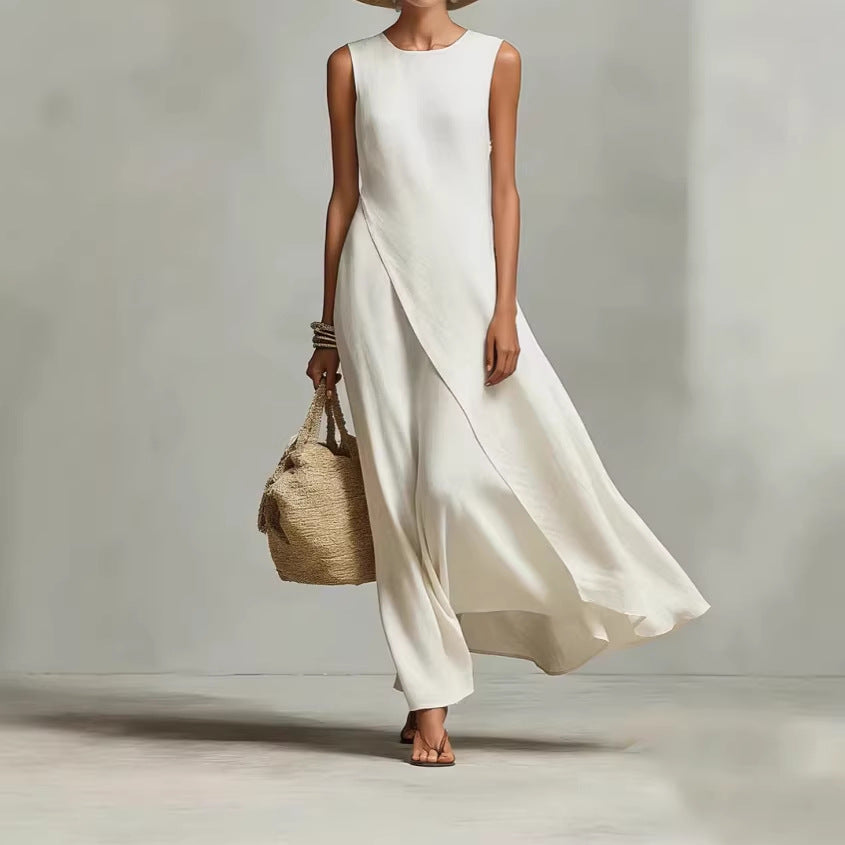 Women's Sleeveless Flared Hem Maxi Dress | 3 Colours | XS–3XL