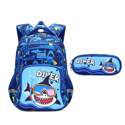 Kids' Animal School Backpack Set – Lightweight & Spine-Protection