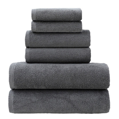 Pure Cotton 6-Piece Towel Set | Bath, Hand & Face Towels | 5 Colours
