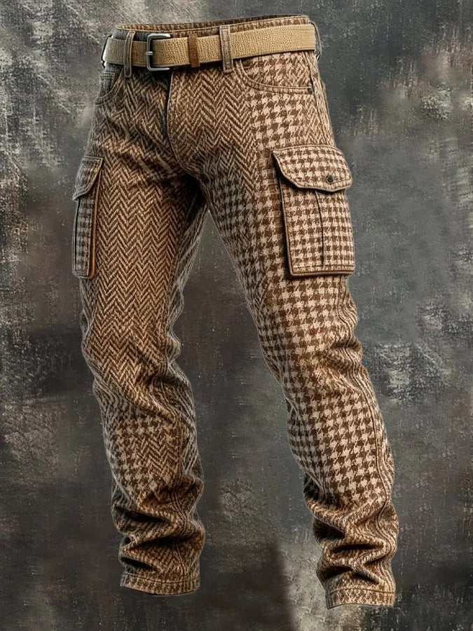 Men's Retro Print Straight-Leg Trousers | 12 Designs | S-5XL
