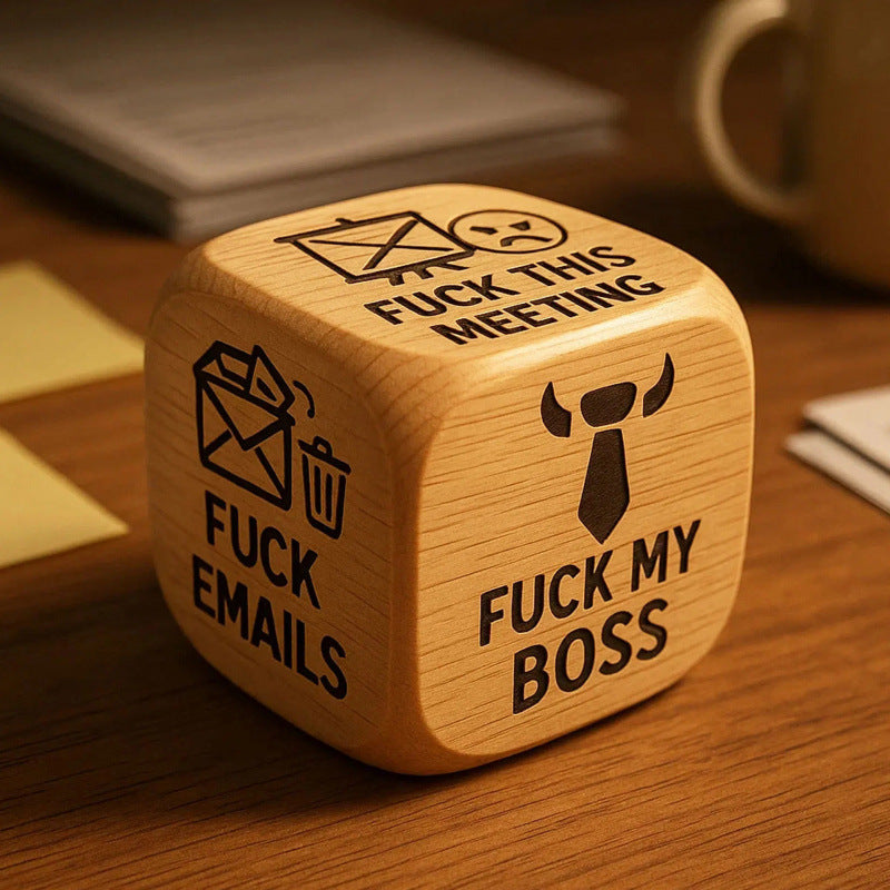 Handmade Wooden Novelty Decision Dice | Themed Gift